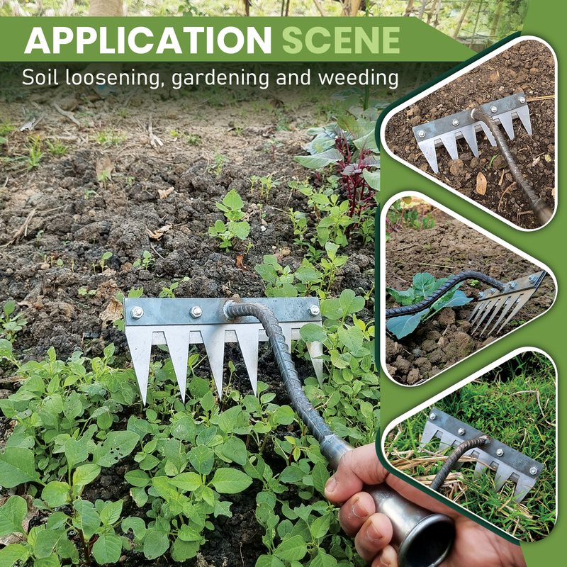 Beed Rake 6 Teeth Garden Weeding Rake – Paankhuri™