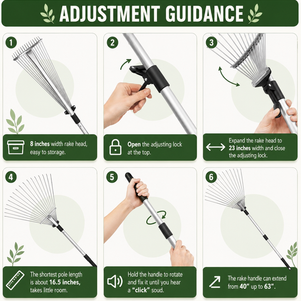 Adjustable Leaf Rake